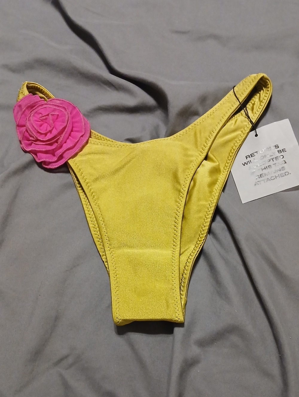 Same Los Angeles Rosette 90s Bottom - Green/Pink Flower